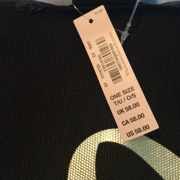 Black & Gold VS Large canvas tote - Picture 8 of 8